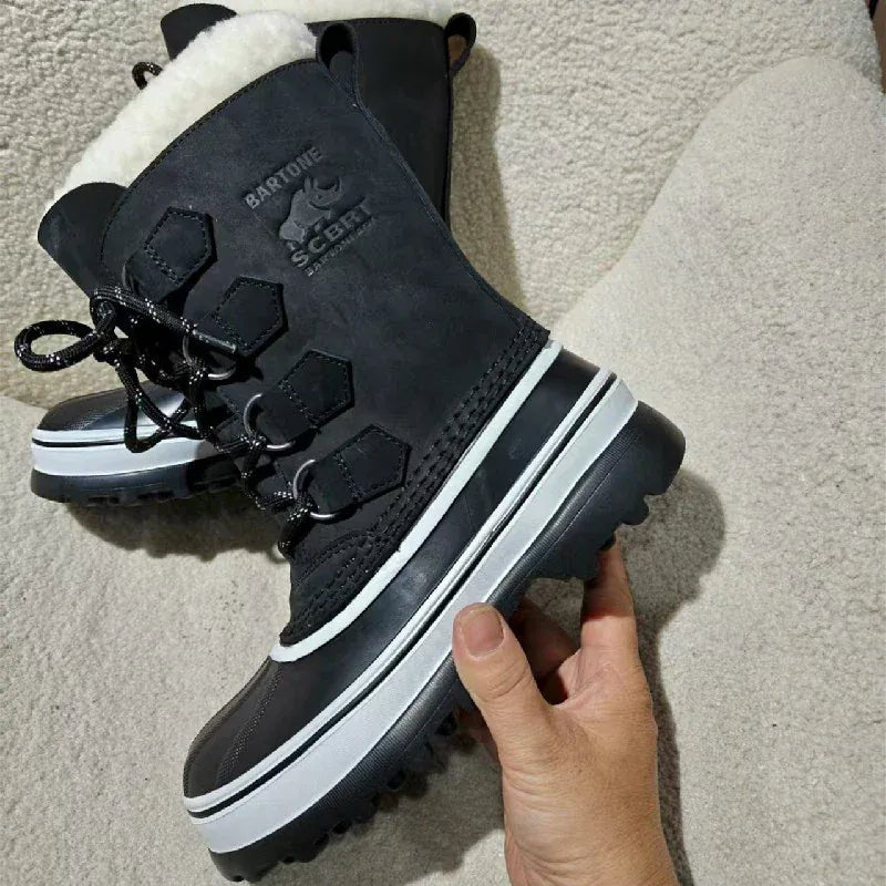 Mid - tube Lace - up Snow Boot Warm Thick Fleece Comfort Waterproof Sports Shoe Outdoor Mountaineer Ski Boots Casual Shoe Sport Shoe - SN Wigs & More