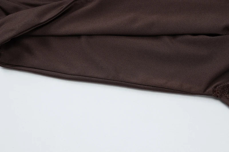 Mini Dress With Irregular Draped Ruched Detailing And High Waist Pleats Club Party Style - SN Wigs & More