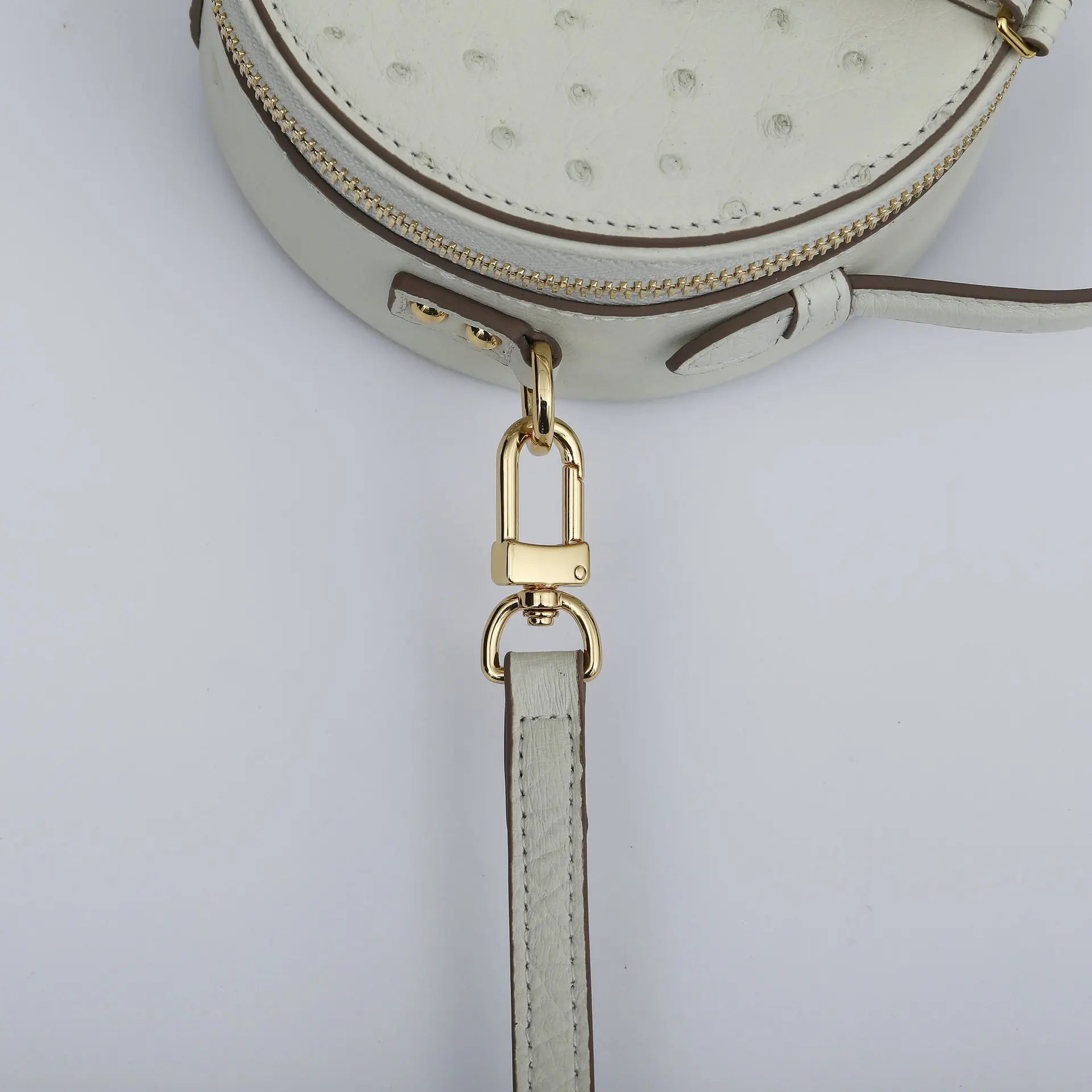 Mini Top - Handle Bag - Genuine Ostrich Leather - Timeless Elegant Classic Chic Style - SN Wigs & More