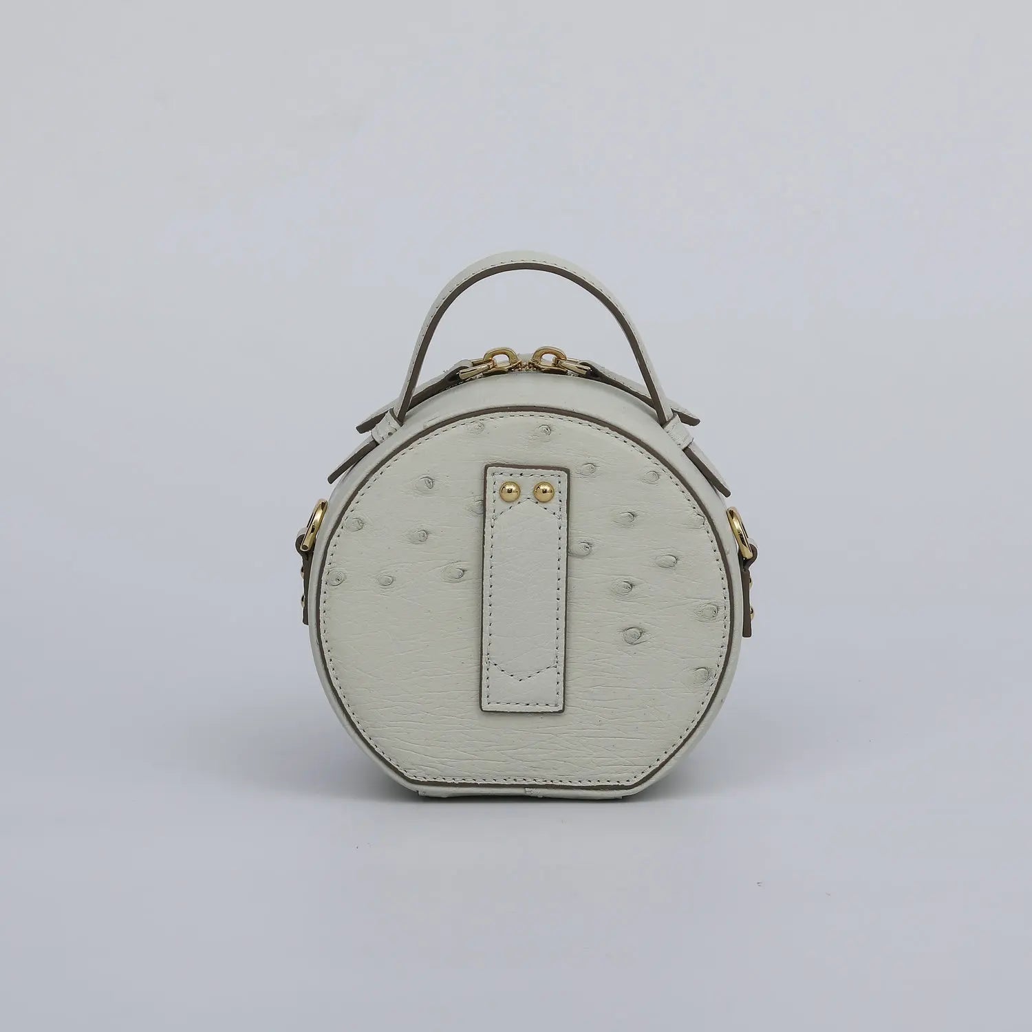 Mini Top - Handle Bag - Genuine Ostrich Leather - Timeless Elegant Classic Chic Style - SN Wigs & More