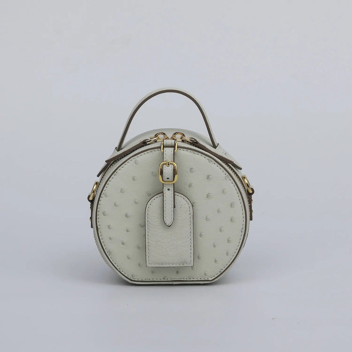 Mini Top - Handle Bag - Genuine Ostrich Leather - Timeless Elegant Classic Chic Style - SN Wigs & More