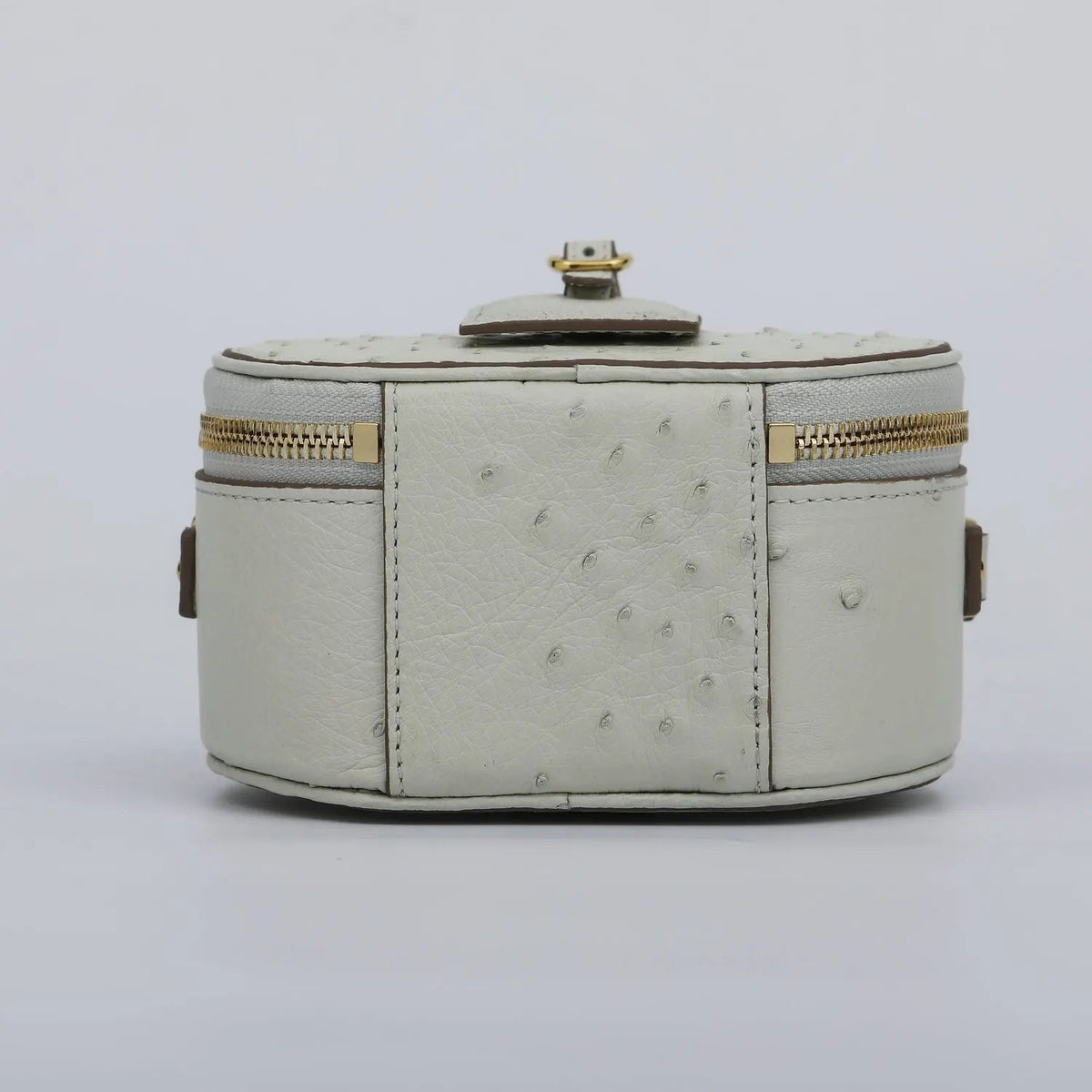 Mini Top - Handle Bag - Genuine Ostrich Leather - Timeless Elegant Classic Chic Style - SN Wigs & More