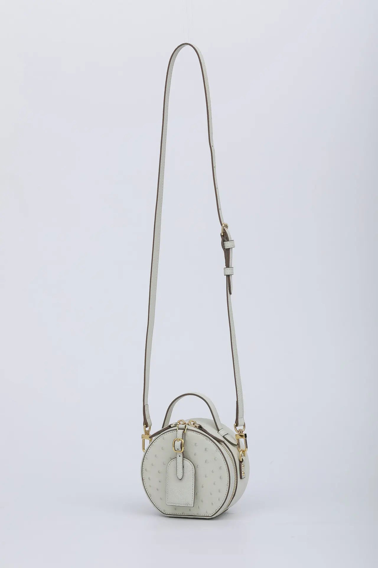 Mini Top - Handle Bag - Genuine Ostrich Leather - Timeless Elegant Classic Chic Style - SN Wigs & More