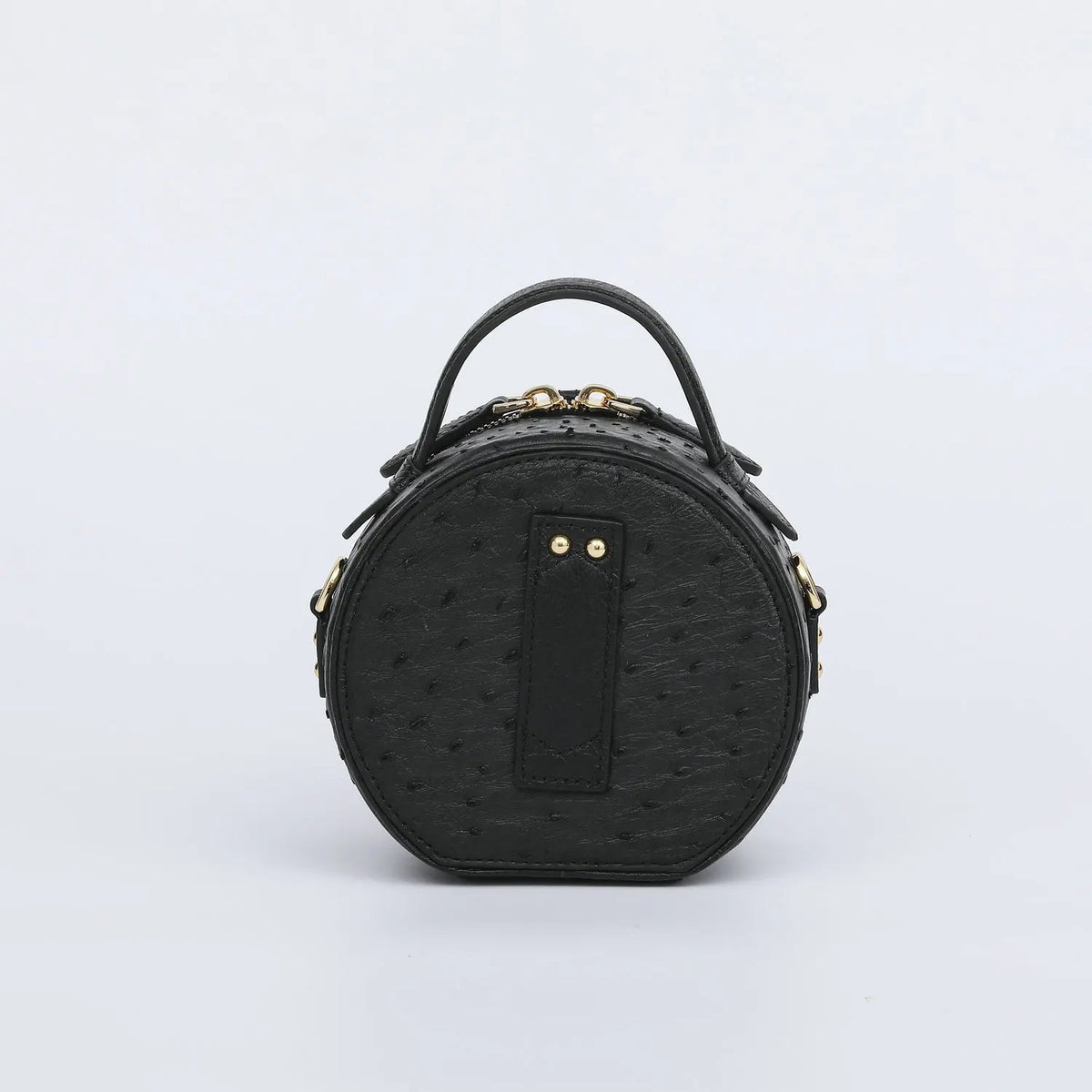 Mini Top - Handle Bag - Genuine Ostrich Leather - Timeless Elegant Classic Chic Style - SN Wigs & More