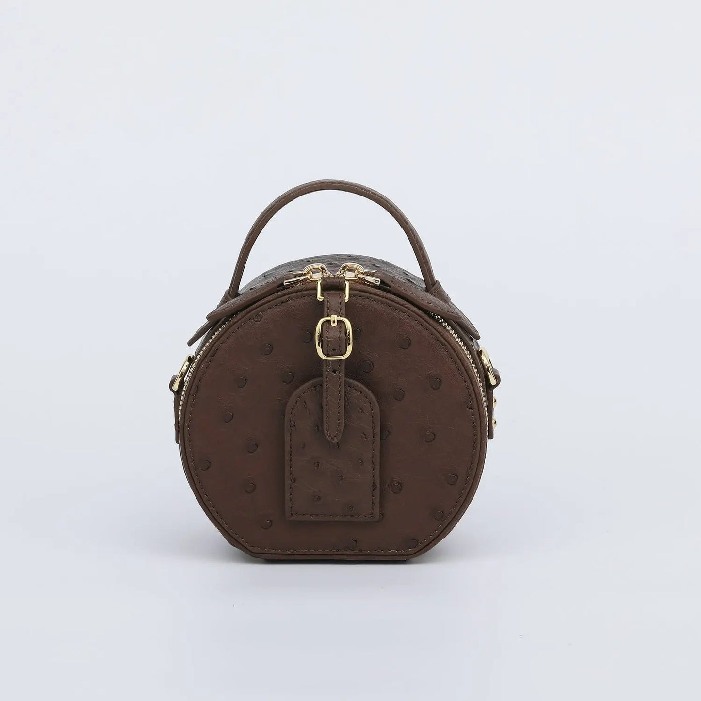 Mini Top - Handle Bag - Genuine Ostrich Leather - Timeless Elegant Classic Chic Style - SN Wigs & More