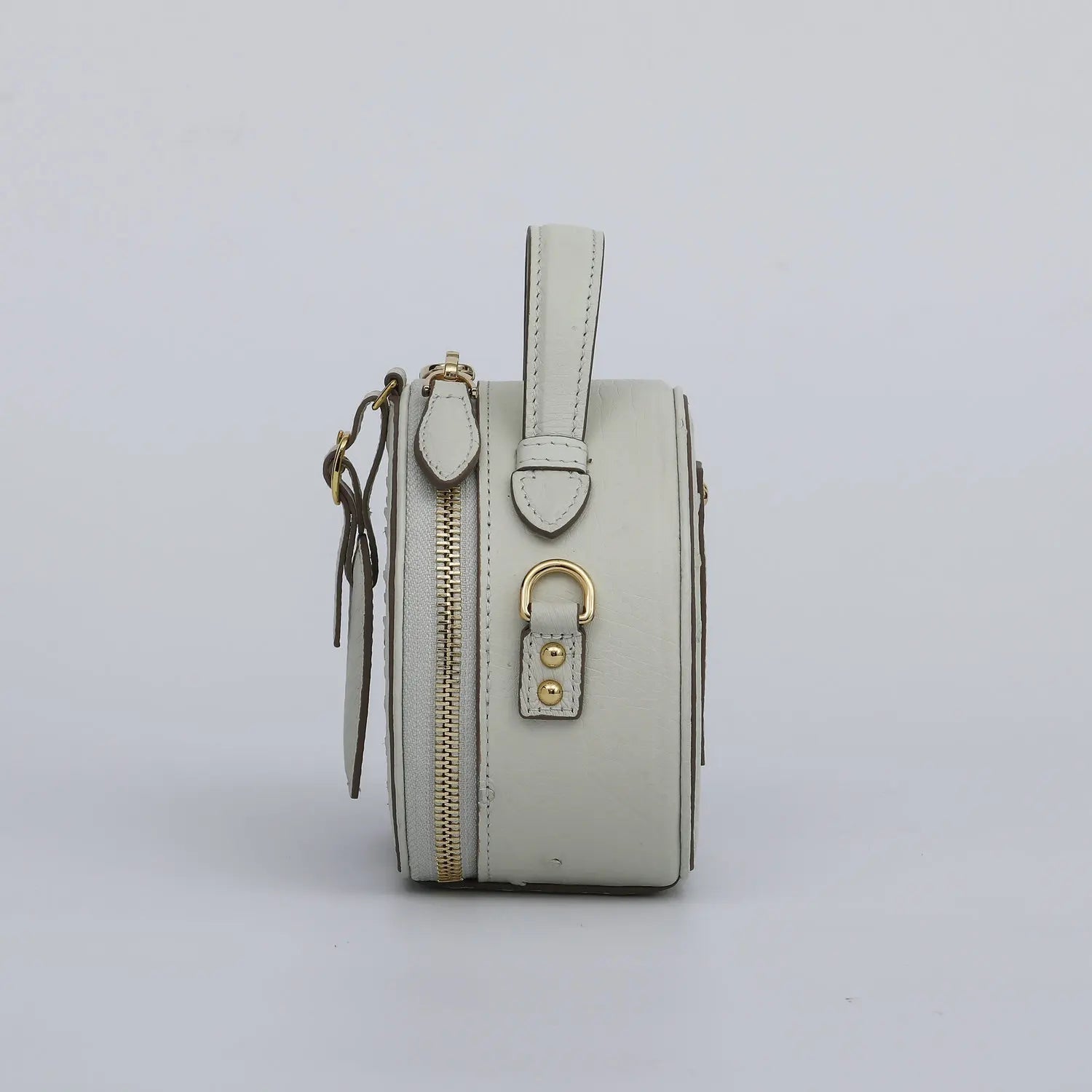 Mini Top - Handle Bag - Genuine Ostrich Leather - Timeless Elegant Classic Chic Style - SN Wigs & More