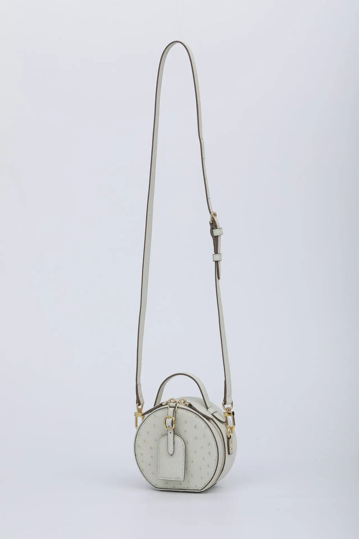 Mini Top - Handle Bag - Genuine Ostrich Leather - Timeless Elegant Classic Chic Style - SN Wigs & More