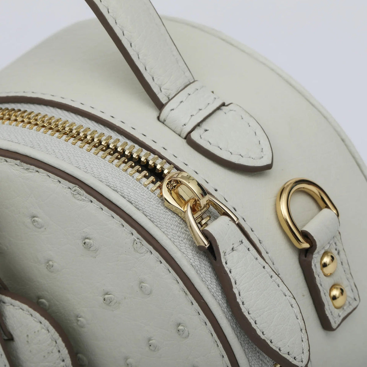 Mini Top - Handle Bag - Genuine Ostrich Leather - Timeless Elegant Classic Chic Style - SN Wigs & More