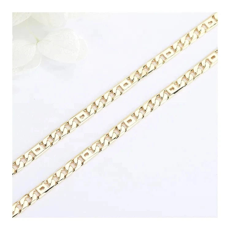 Minimalistic Italian 750 Oro 18k Original 24K 14K Waterproof Solid Pure Real Laminated Gold Plated Jewelry  Necklace For Women