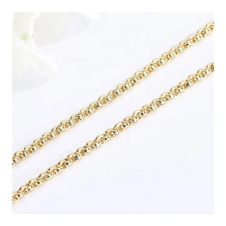 Minimalistic Italian 750 Oro 18k Original 24K 14K Waterproof Solid Pure Real Laminated Gold Plated Jewelry  Necklace For Women