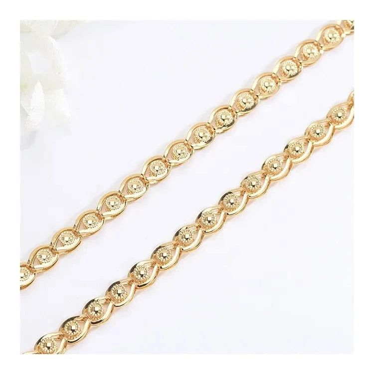 Minimalistic Italian 750 Oro 18k Original 24K 14K Waterproof Solid Pure Real Laminated Gold Plated Jewelry  Necklace For Women