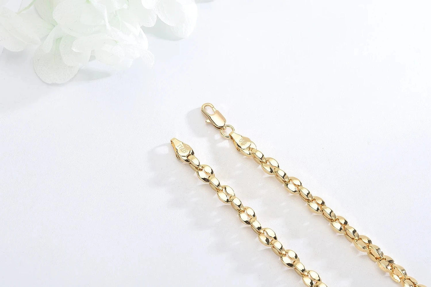 Minimalistic Italian 750 Oro 18k Original 24K 14K Waterproof Solid Pure Real Laminated Gold Plated Jewelry  Necklace For Women