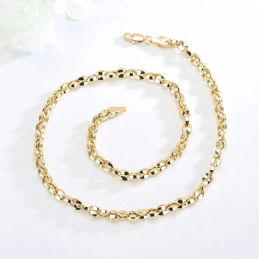 Minimalistic Italian 750 Oro 18k Original 24K 14K Waterproof Solid Pure Real Laminated Gold Plated Jewelry  Necklace For Women