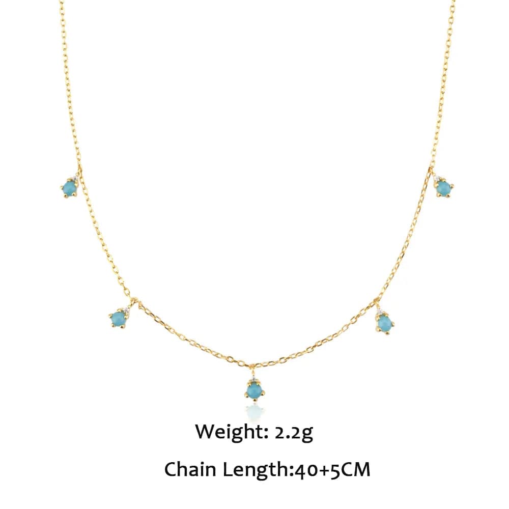 MMN245 FUAMAY Western Turquoise Jewelry Sets Natural Blue Turquoise Stone Cross Statement Necklace Earrings Rings