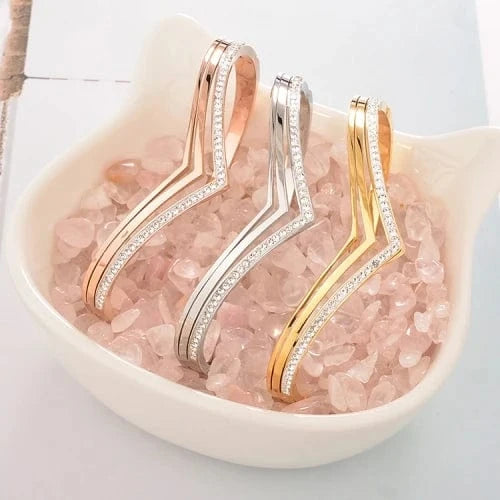 Modalen 316 Italian Jewellery Gold Bangles Accessories Fashion Woman Tarnish Free 18K Gold Womens Stainless Steel Jewelry