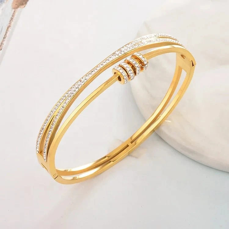 Modalen 316 Italian Jewellery Gold Bangles Accessories Fashion Woman Tarnish Free 18K Gold Womens Stainless Steel Jewelry