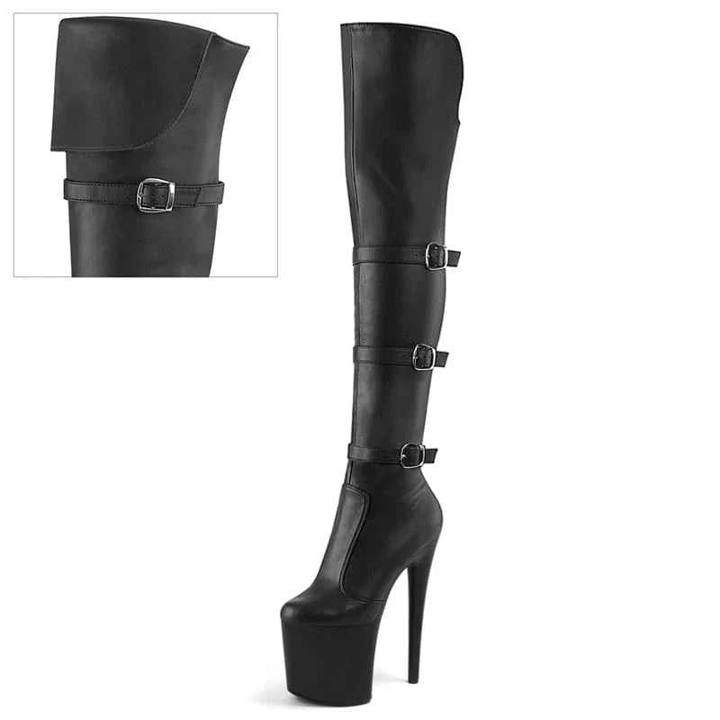 Models New Style Platform 20cm Cross Dressing Strip Pole Dance Sexy Fetish Big Size Exotic Over The Knee Boots Sexy Fetish Party