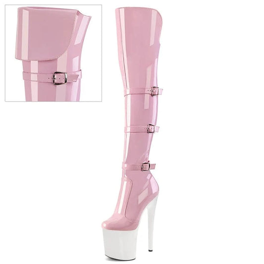Models New Style Platform 20cm Cross Dressing Strip Pole Dance Sexy Fetish Big Size Exotic Over The Knee Boots Sexy Fetish Party