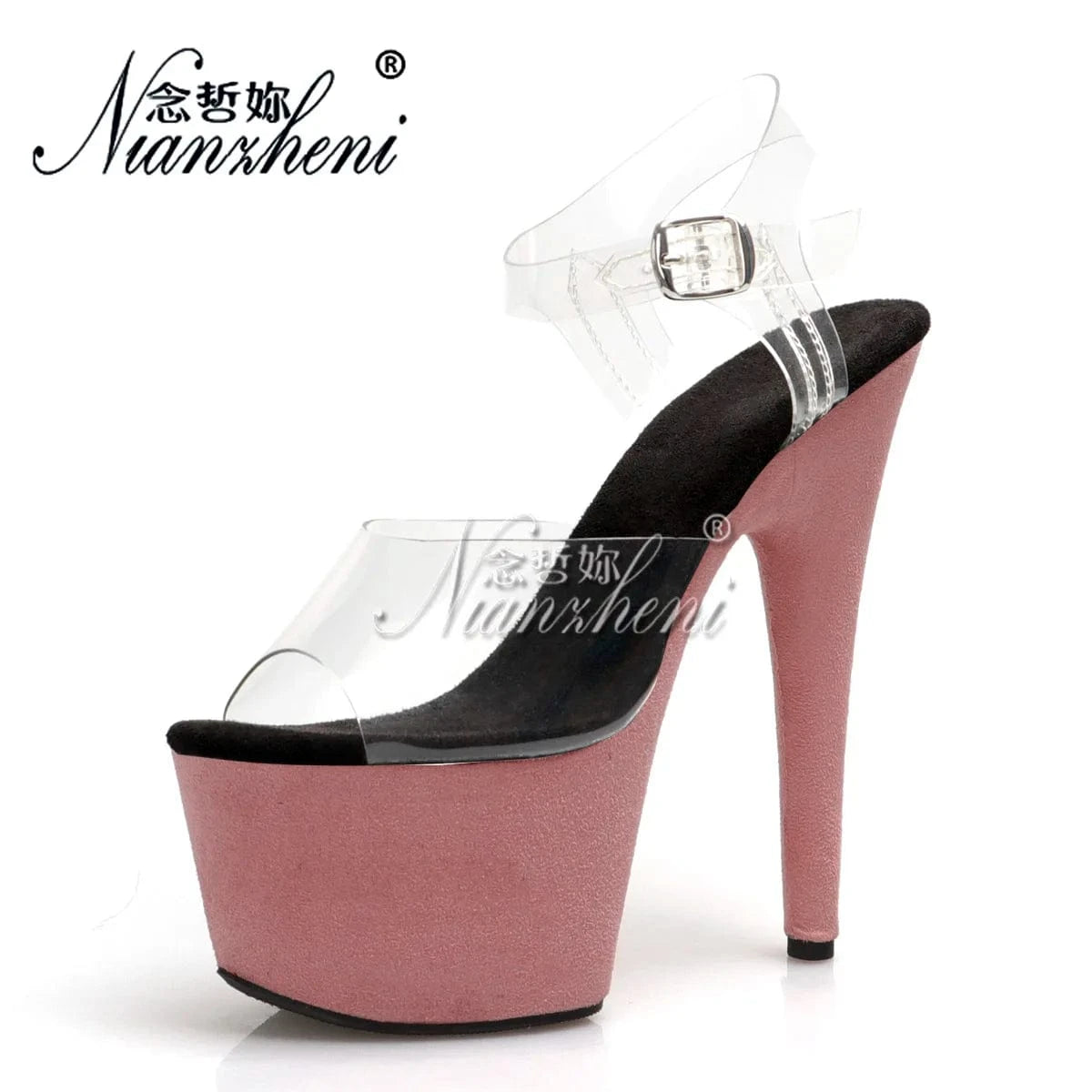 Models Show Catwalk 17cm Peep Toe Exotic Dancer Fashion Shallow Transparent Elegant Sexy Fetish Shoes Bride Party Dress Women