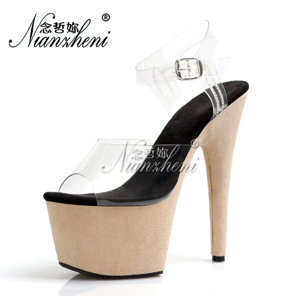 Models Show Catwalk 17cm Peep Toe Exotic Dancer Fashion Shallow Transparent Elegant Sexy Fetish Shoes Bride Party Dress Women