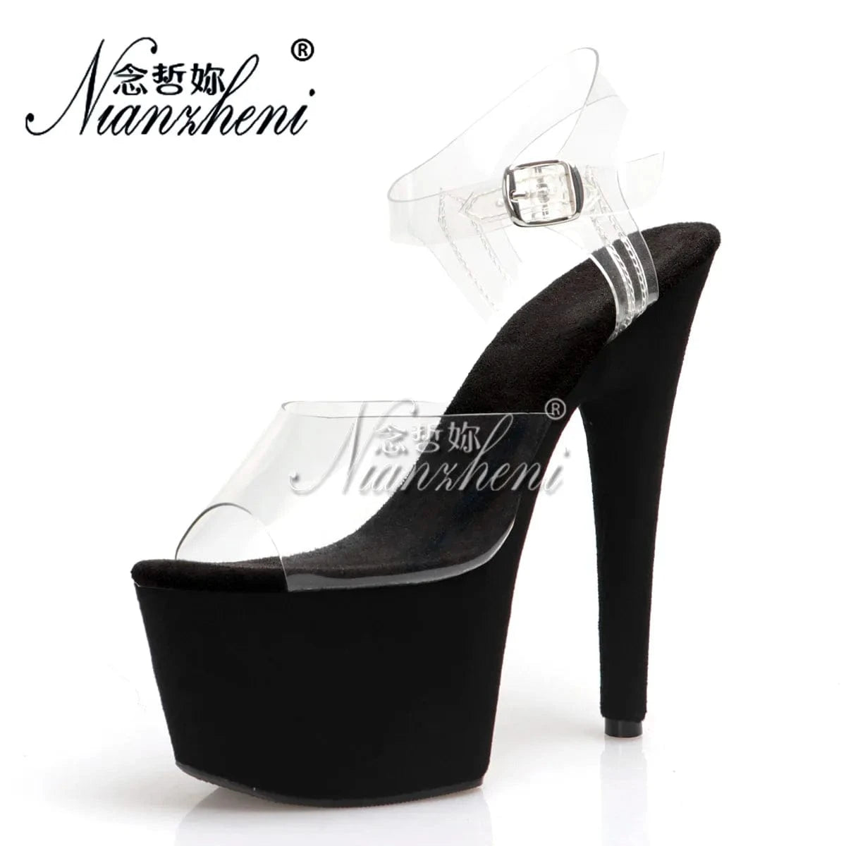 Models Show Catwalk 17cm Peep Toe Exotic Dancer Fashion Shallow Transparent Elegant Sexy Fetish Shoes Bride Party Dress Women