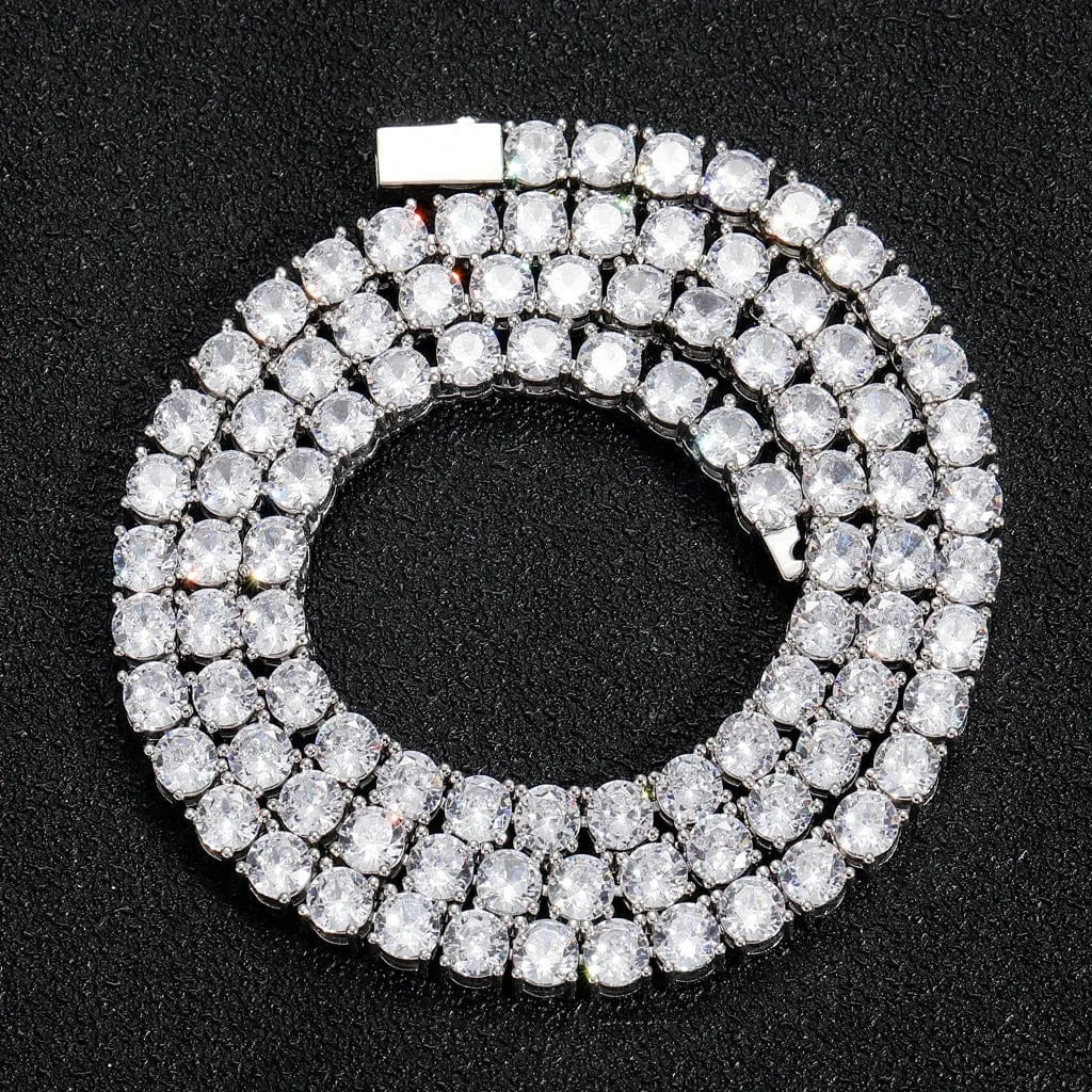 Moissanite Pendant Hiphop Tennis Chain Pendant 925 Silver Hip Hop Jewelry Gold Plated Sterling Silver Bracelet Men CG Daily Wear