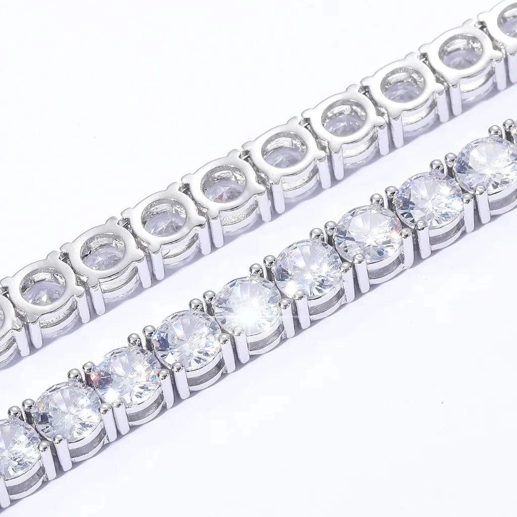 Moissanite Pendant Hiphop Tennis Chain Pendant 925 Silver Hip Hop Jewelry Gold Plated Sterling Silver Bracelet Men CG Daily Wear