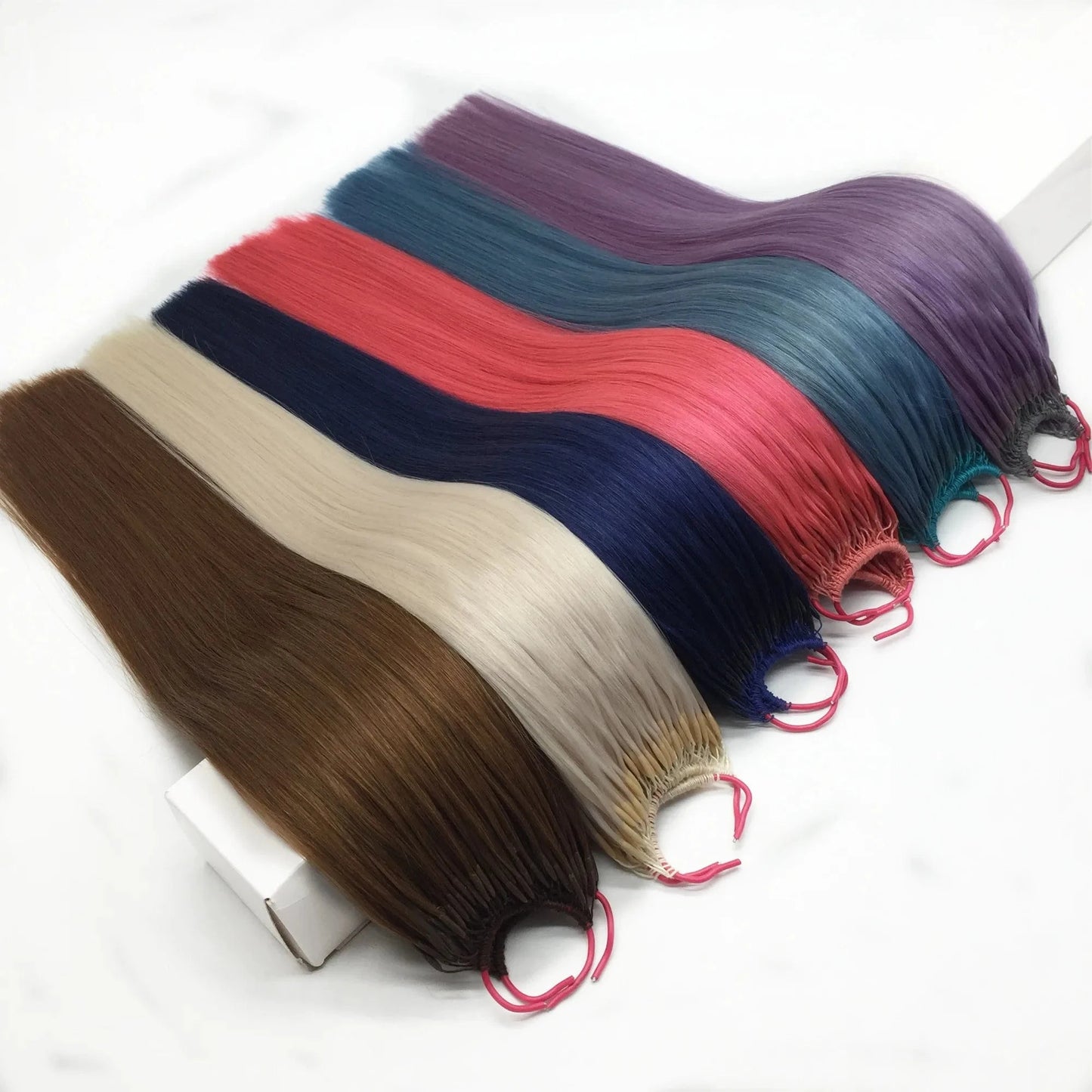Most Fashionable Popular 100% Virgin Human Hair Extensions in Japan& Korea Hair Wig Knot Thread Hair Extension