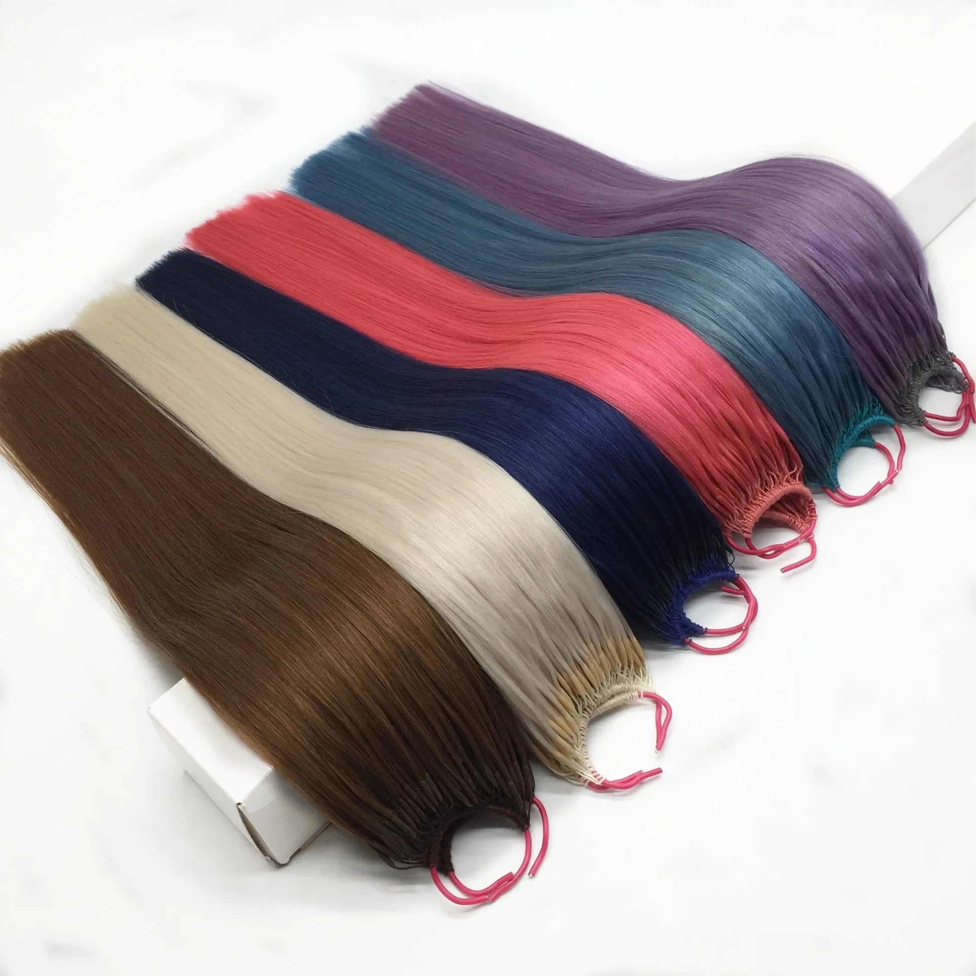 Most Fashionable Popular 100% Virgin Human Hair Extensions in Japan& Korea Hair Wig Knot Thread Hair Extension