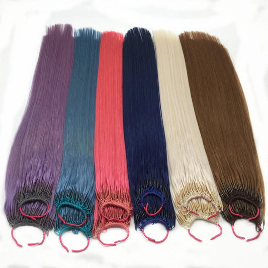 Most Fashionable Popular 100% Virgin Human Hair Extensions in Japan& Korea Hair Wig Knot Thread Hair Extension