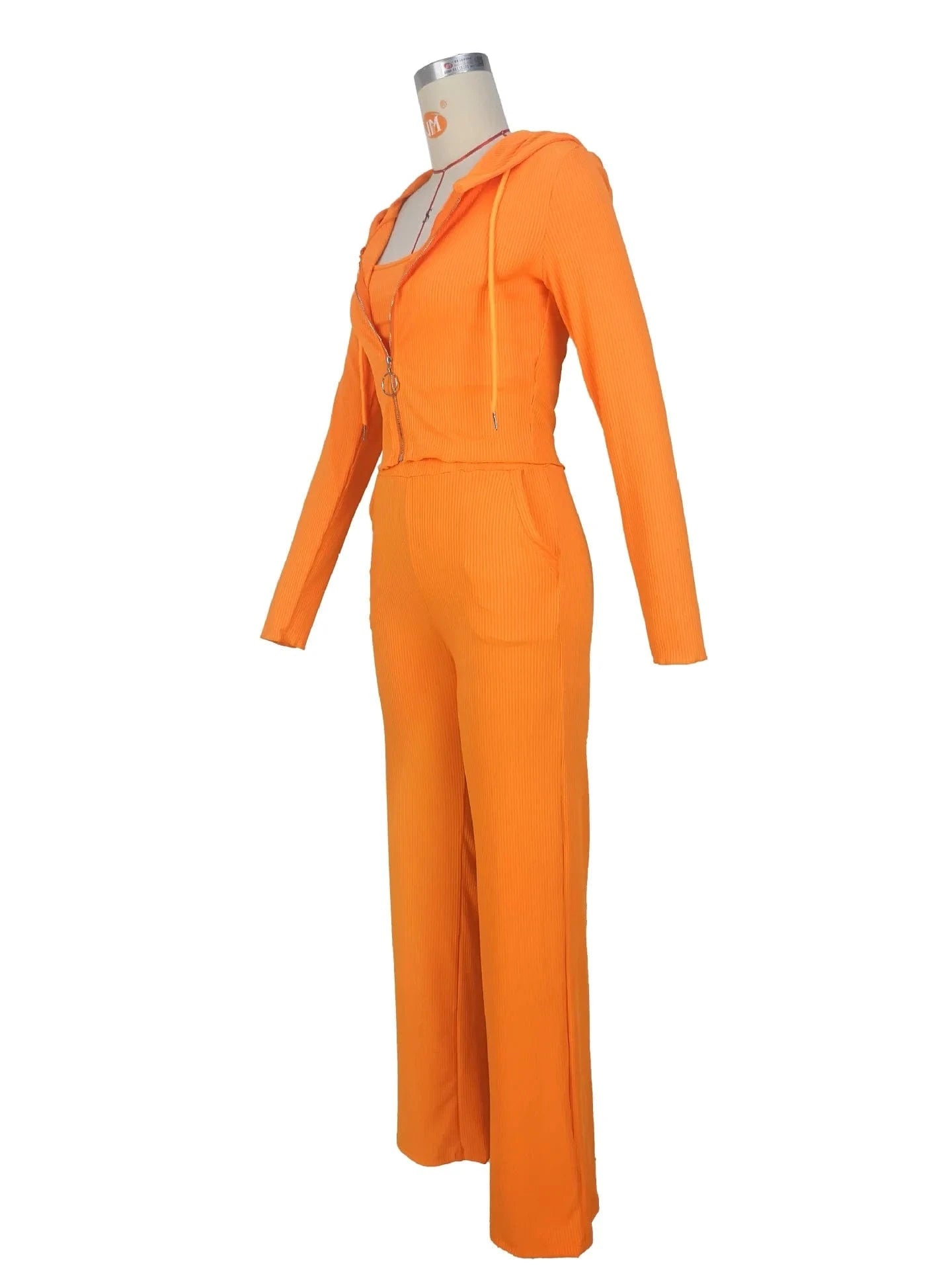 MS1877 Ready To Ship S-2xl Fall 2024 Boutique Hoodie Lounge Wear Ribbed Three Piece Pants Set