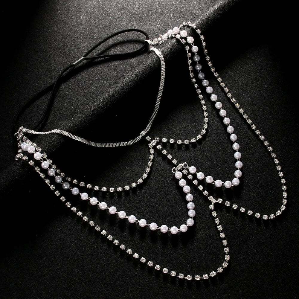 Multi Layers White Pearl Rhinestone Leg Chain Jewelry For Women Girls Nightclub Party Sexy Shiny Crystal Body Chain Hot Sale