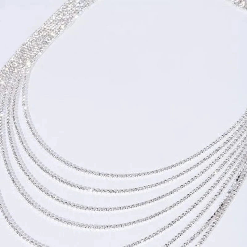 Multilayer Back Chain Summer Party Rhinestone Sexy Body Chain Sexy Accessories Fine Jewelry for Women