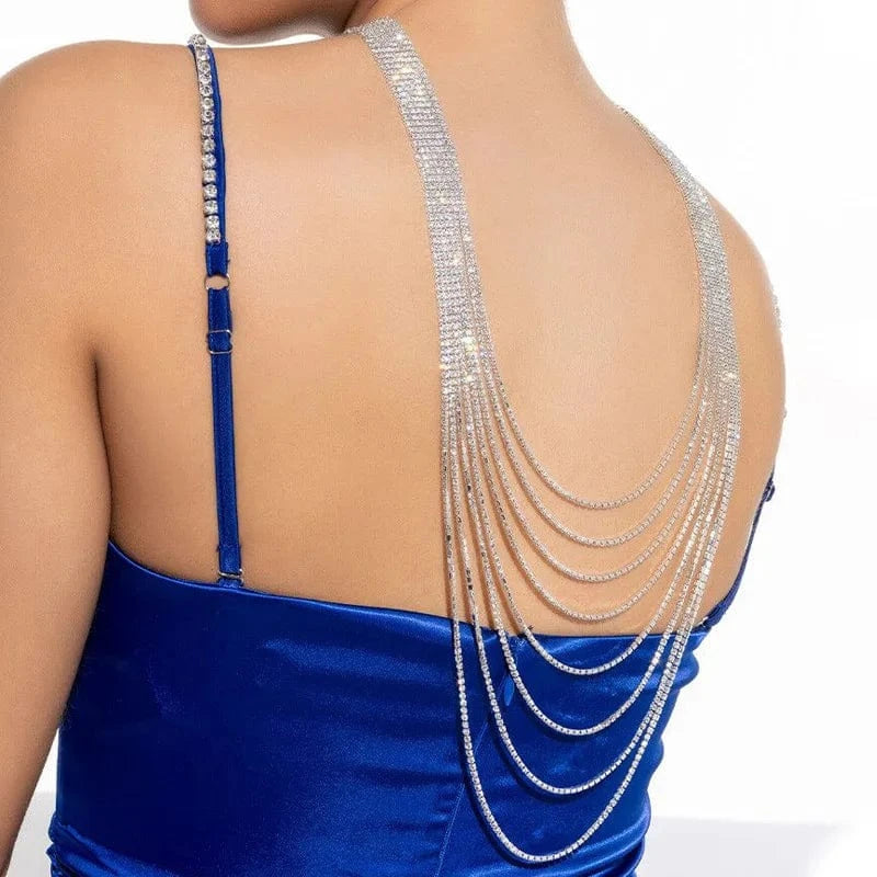 Multilayer Back Chain Summer Party Rhinestone Sexy Body Chain Sexy Accessories Fine Jewelry for Women