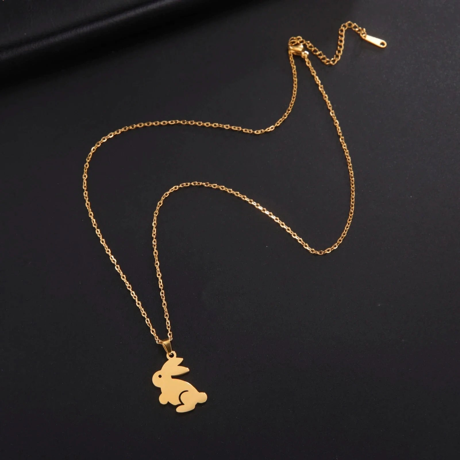 Myshape Stainless Steel Cute Animals Necklace for Women Girl Rabbit Pendants Chain Necklace Wholesale Party Trendy Jewelry Gift
