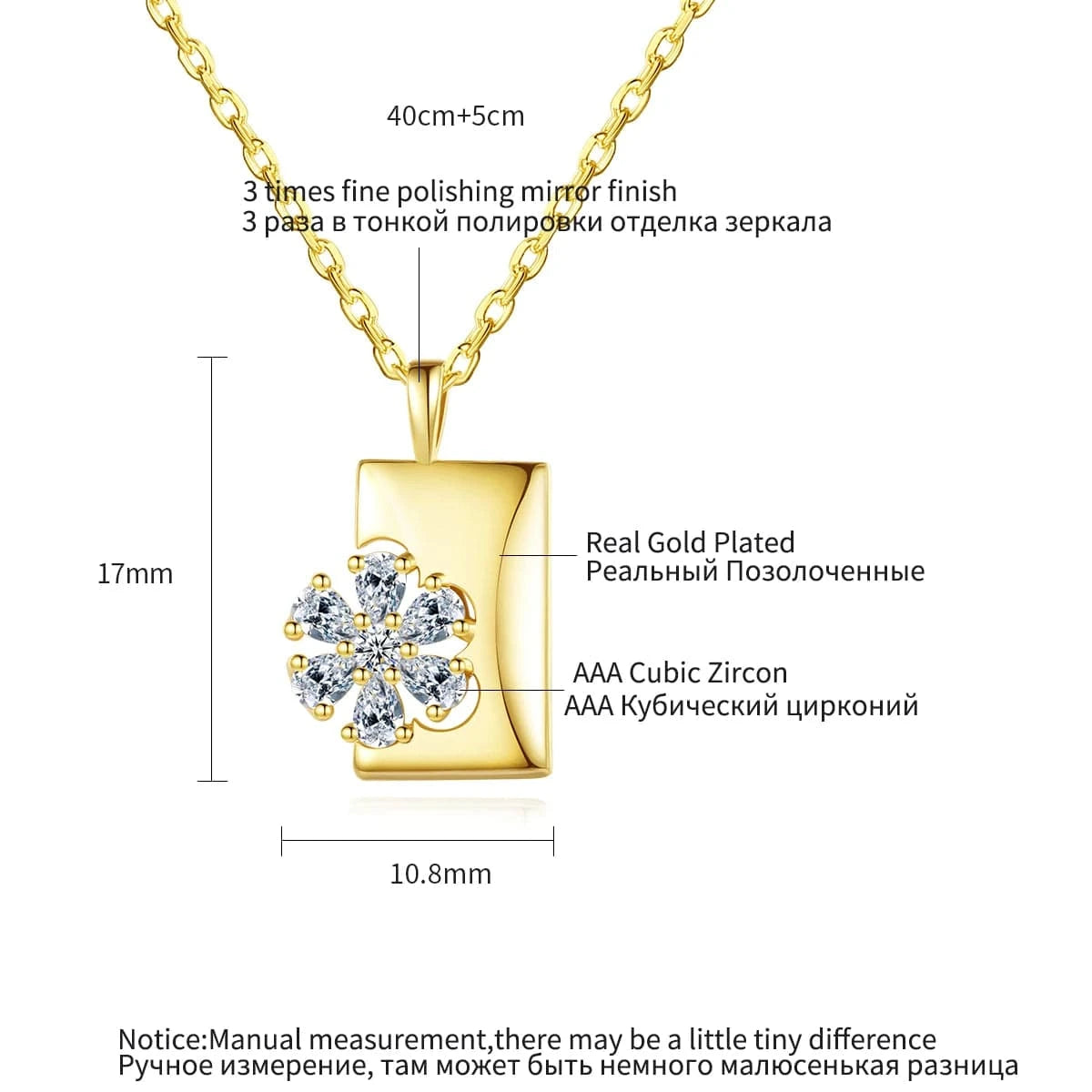 N20030312 LUOTEEMI Factory Directly Wholesale Women Flower Necklace 2022 Cubic Zirconia Pendants Necklaces