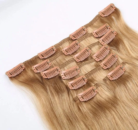 Natural clip in hair extension healthy and popular clip hair attations all color and wave pure human hair