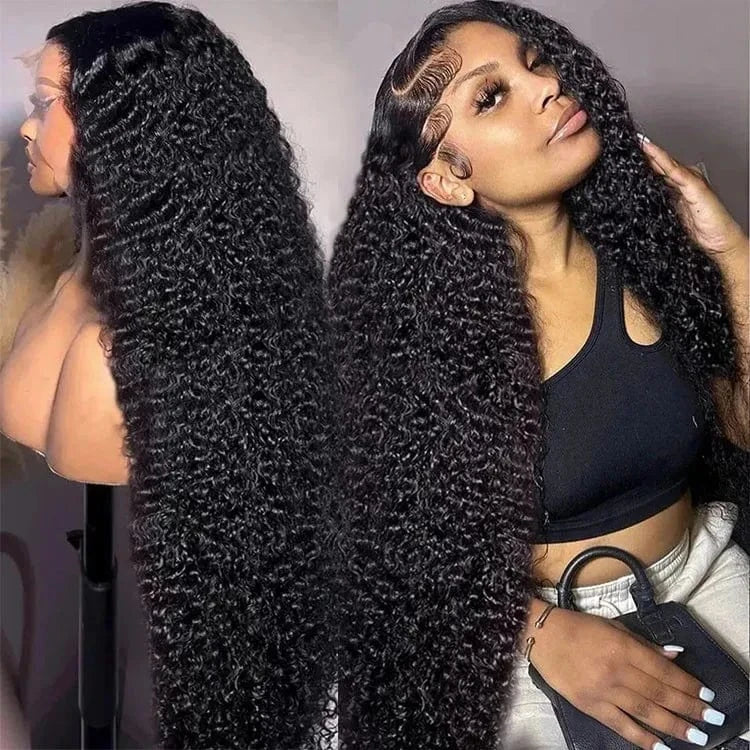 Natural color 13x4 transparent frontal lace wig curly / 8 Inch Bob Wig Wholesale 13x4 Transparent Swiss Lace Front Wig Vendor Virgin Hair Deep Water Curly Wave Full Lace Frontal Wigs for Black Women
