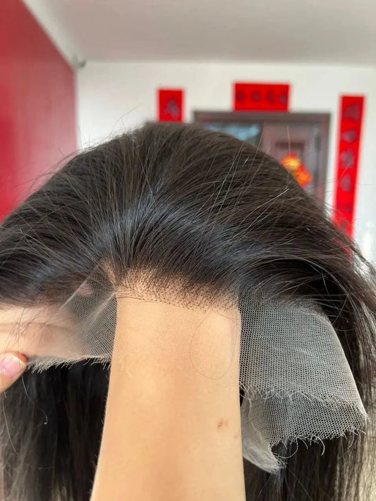Natural color / 14 Inches Wholesale hd lace front zip wigs cuticle aligned human hair block zipper wigs With Replacements