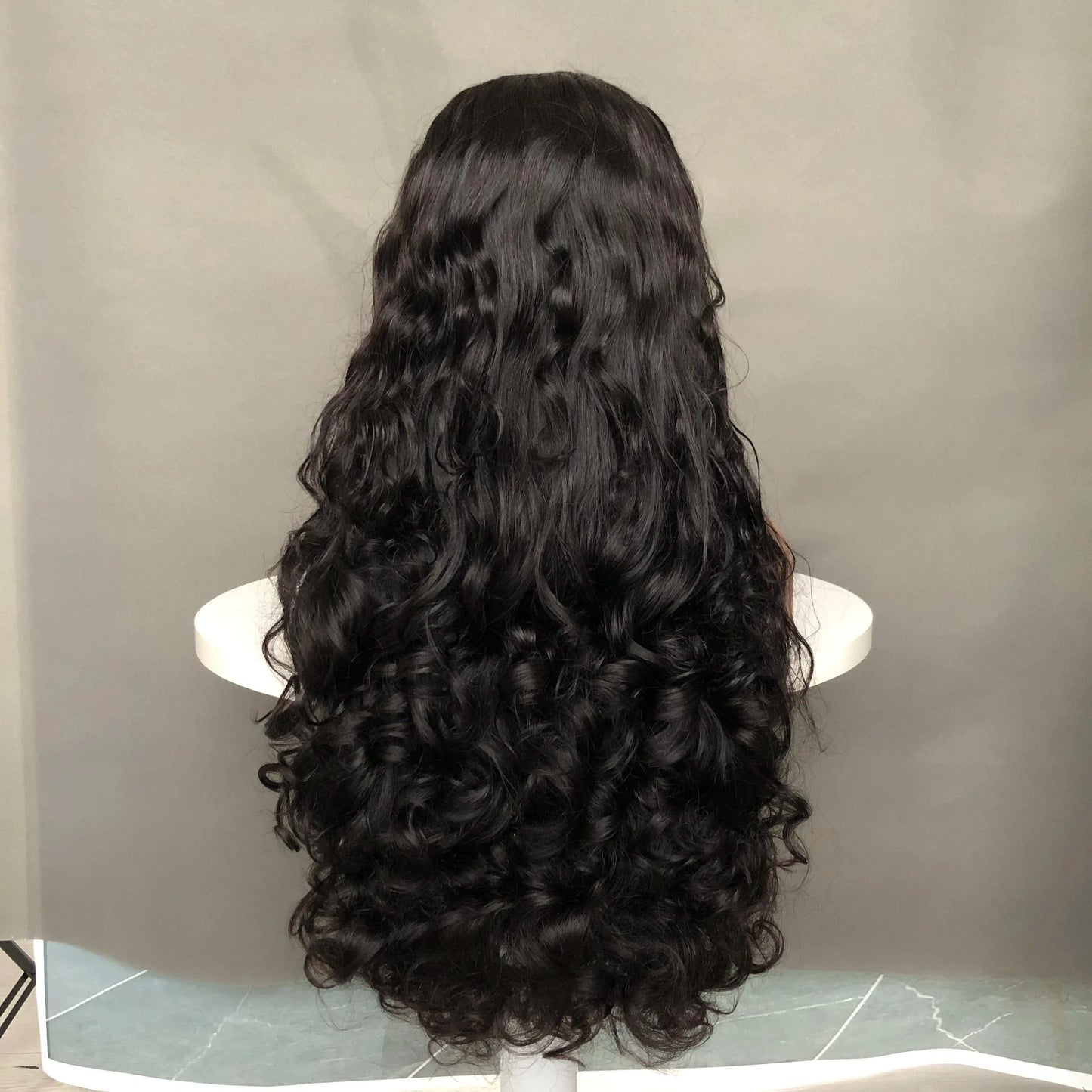 natural color / 18 Inches High Quality Super Double Drawn Full Tip Lace Closure Wig Cuticle Aligned Brazilian Virgin Hair Wigs