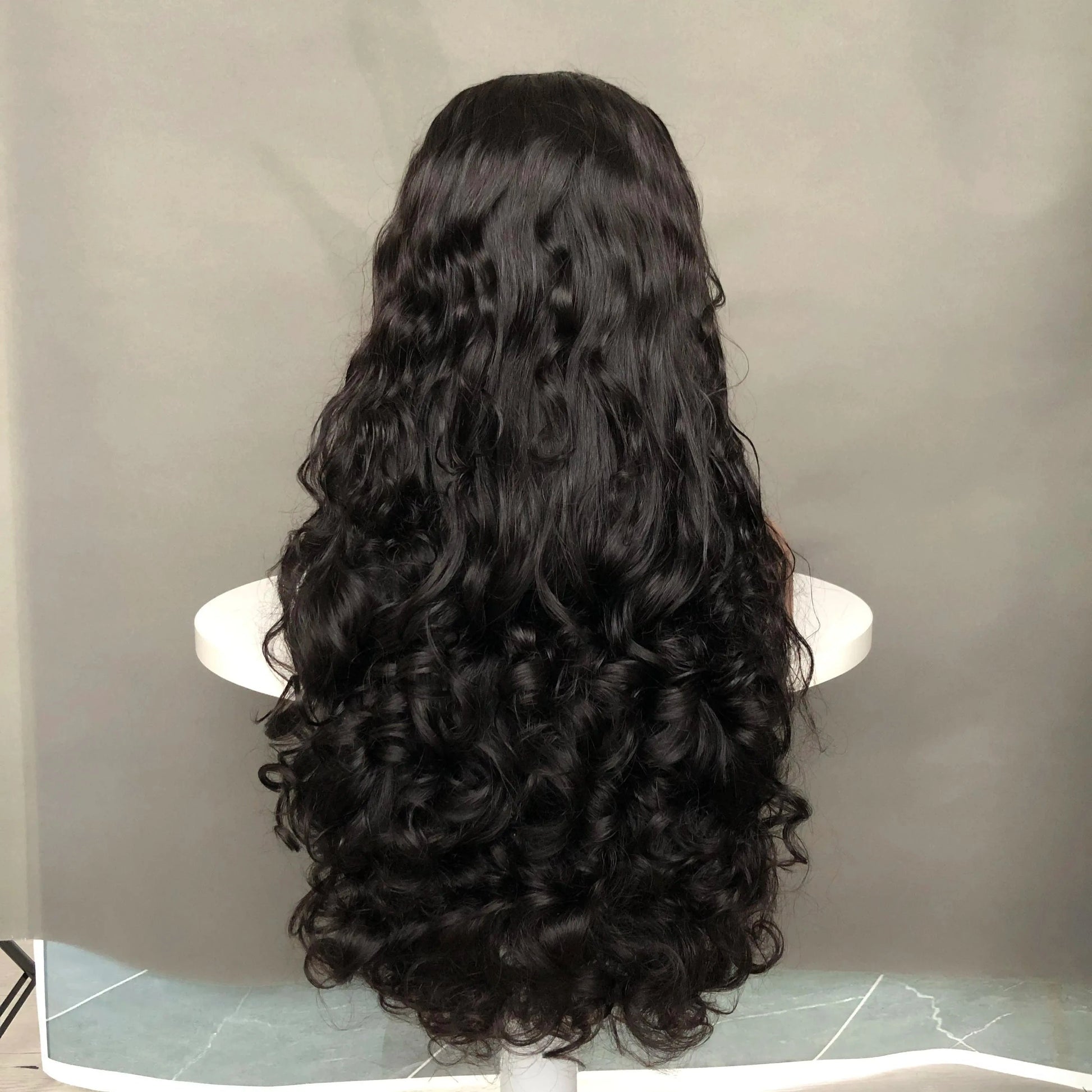 natural color / 18 Inches High Quality Super Double Drawn Full Tip Lace Closure Wig Cuticle Aligned Brazilian Virgin Hair Wigs