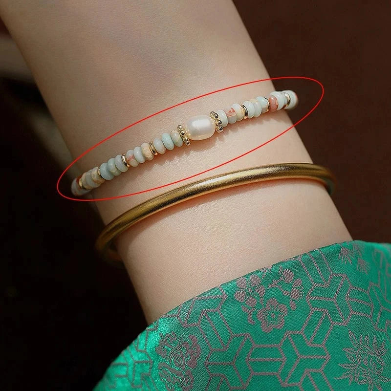 Natural colored Shoushan stone pearl necklace women's autumn winter fashion luxury collarbone chain necklace jewelry wholesale