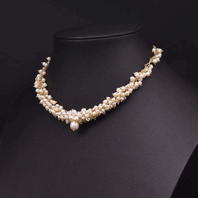 Natural Freshwater Pearl Charm Chokers Necklaces For Women Wedding Trendy Gift Designer Luxury Jewelry