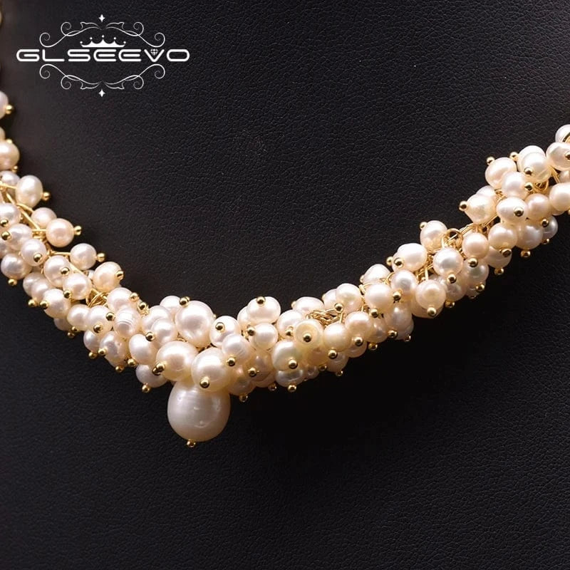 Natural Freshwater Pearl Charm Chokers Necklaces For Women Wedding Trendy Gift Designer Luxury Jewelry