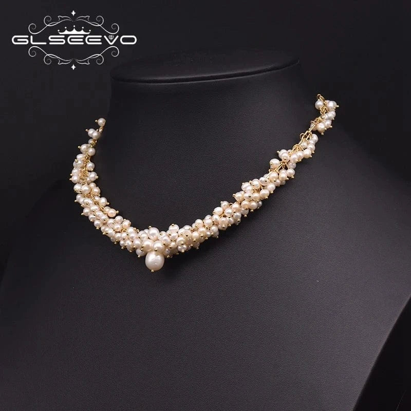 Natural Freshwater Pearl Charm Chokers Necklaces For Women Wedding Trendy Gift Designer Luxury Jewelry