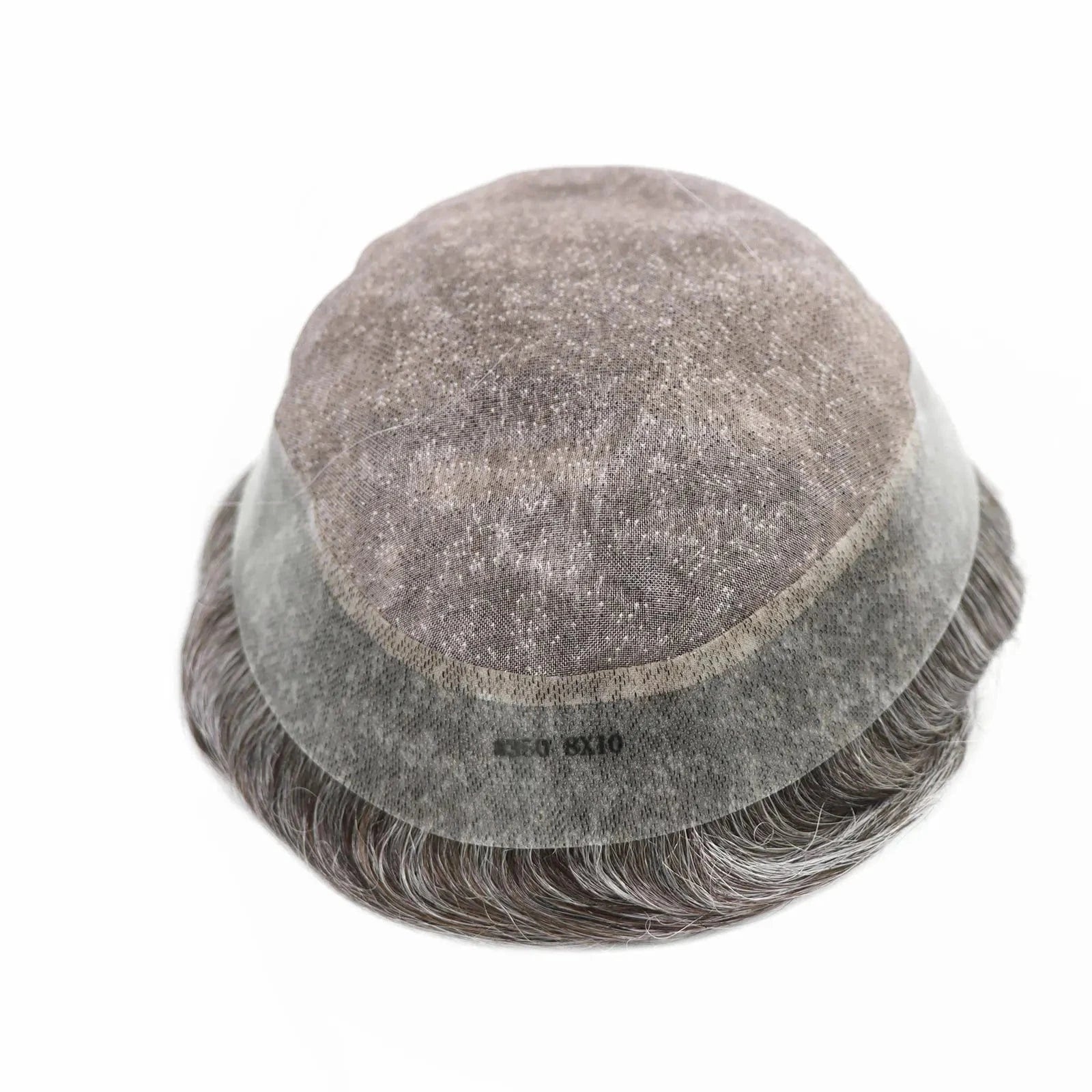 Natural Looking Hairline Male Hairpieces Front Lace Top Mono Around Pu100% Human Hair Toupee For Men