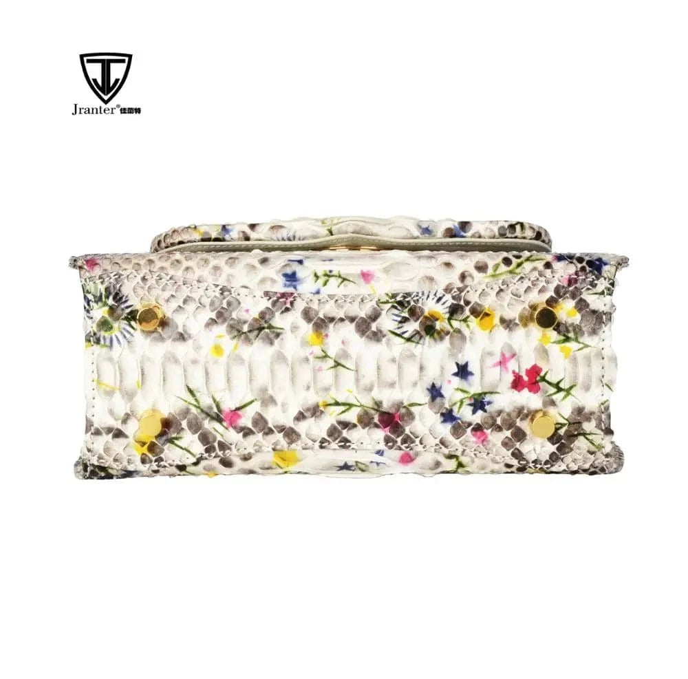 Natural Vintage Genuine Snake skin Leather Women Handbag