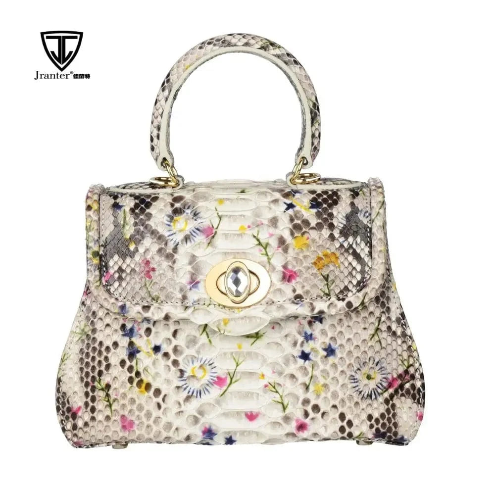 Natural Vintage Genuine Snake skin Leather Women Handbag