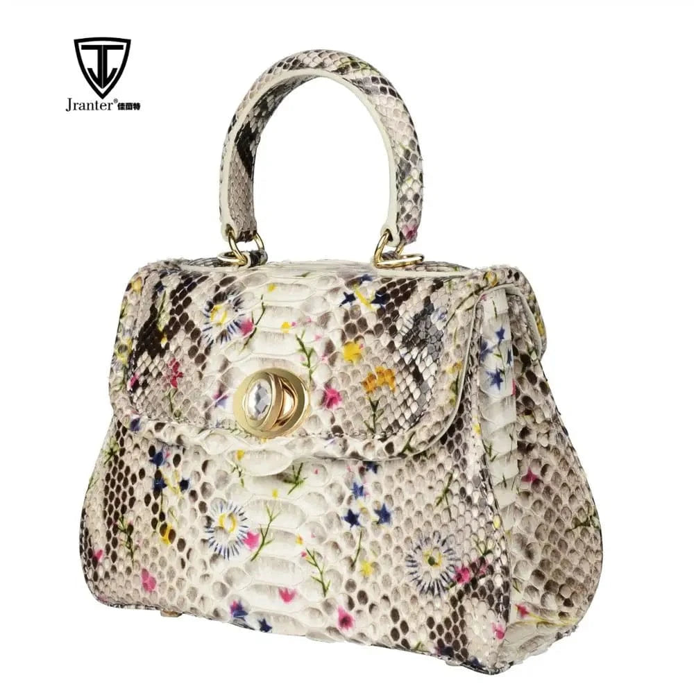 Natural Vintage Genuine Snake skin Leather Women Handbag