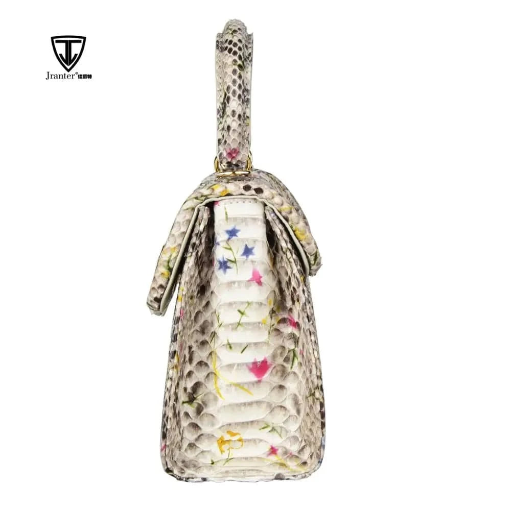 Natural Vintage Genuine Snake skin Leather Women Handbag